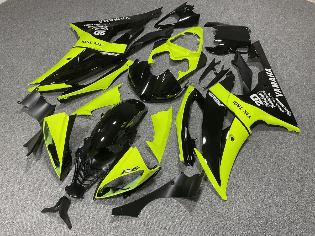YAMAHA YZF R6 08-16 Fairing Kit - Fluoro Yellow & Black
