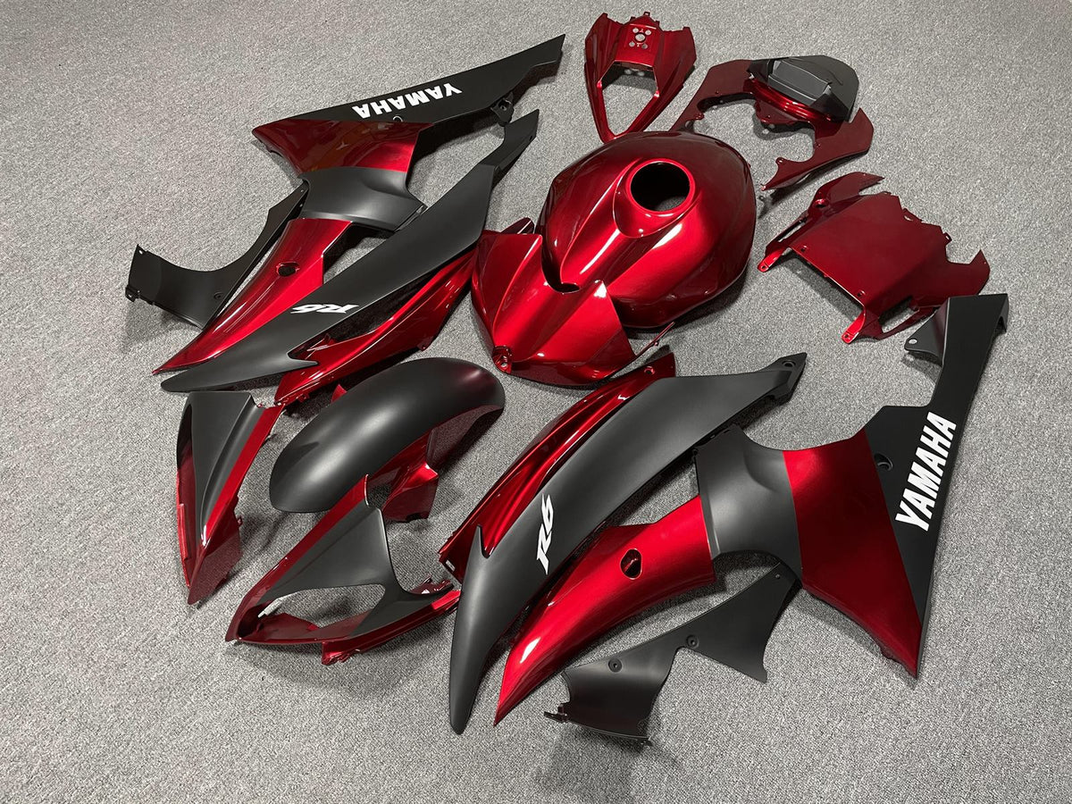 YAMAHA YZF R6 08-16 Fairing Kit - Candy Red & Matte Grey