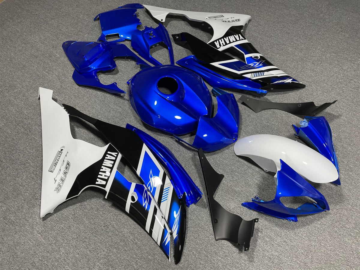 YAMAHA YZF R6 08-16 Fairing Kit - Blue White & Black Race