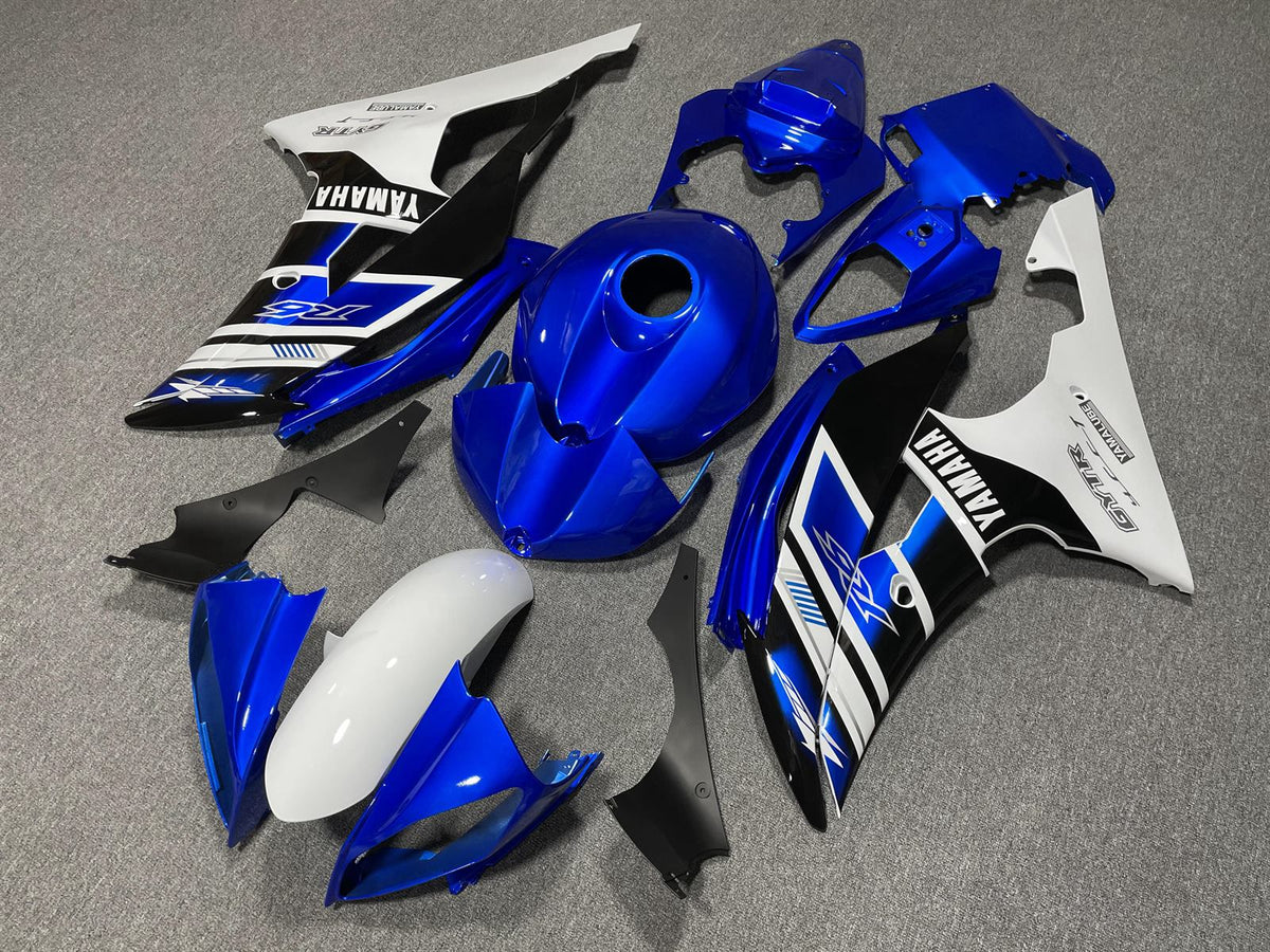 YAMAHA YZF R6 08-16 Fairing Kit - Blue White & Black Race