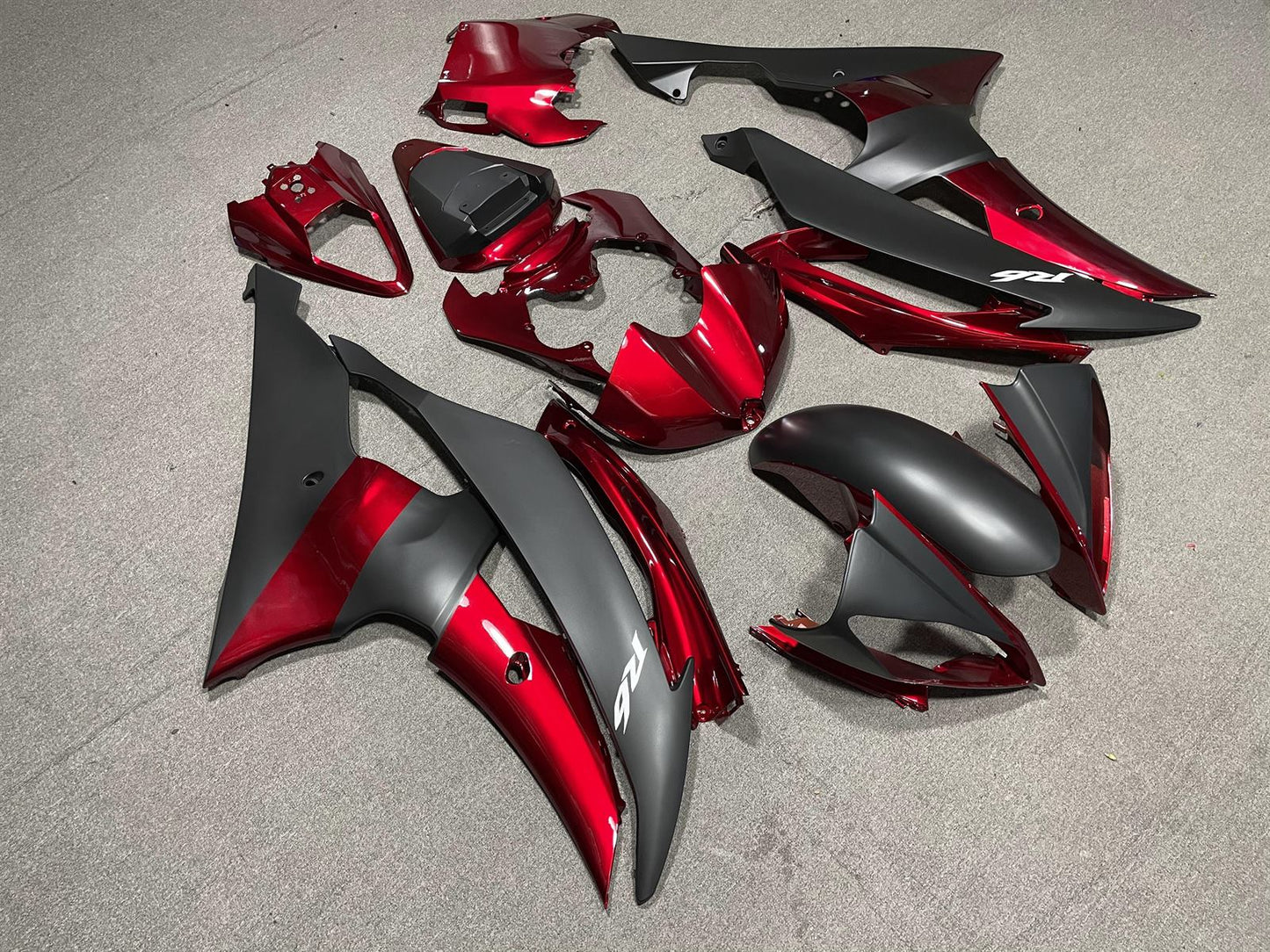 YAMAHA YZF R6 08-16 Fairing Kit - Candy Red & Matte Grey Two-Tone