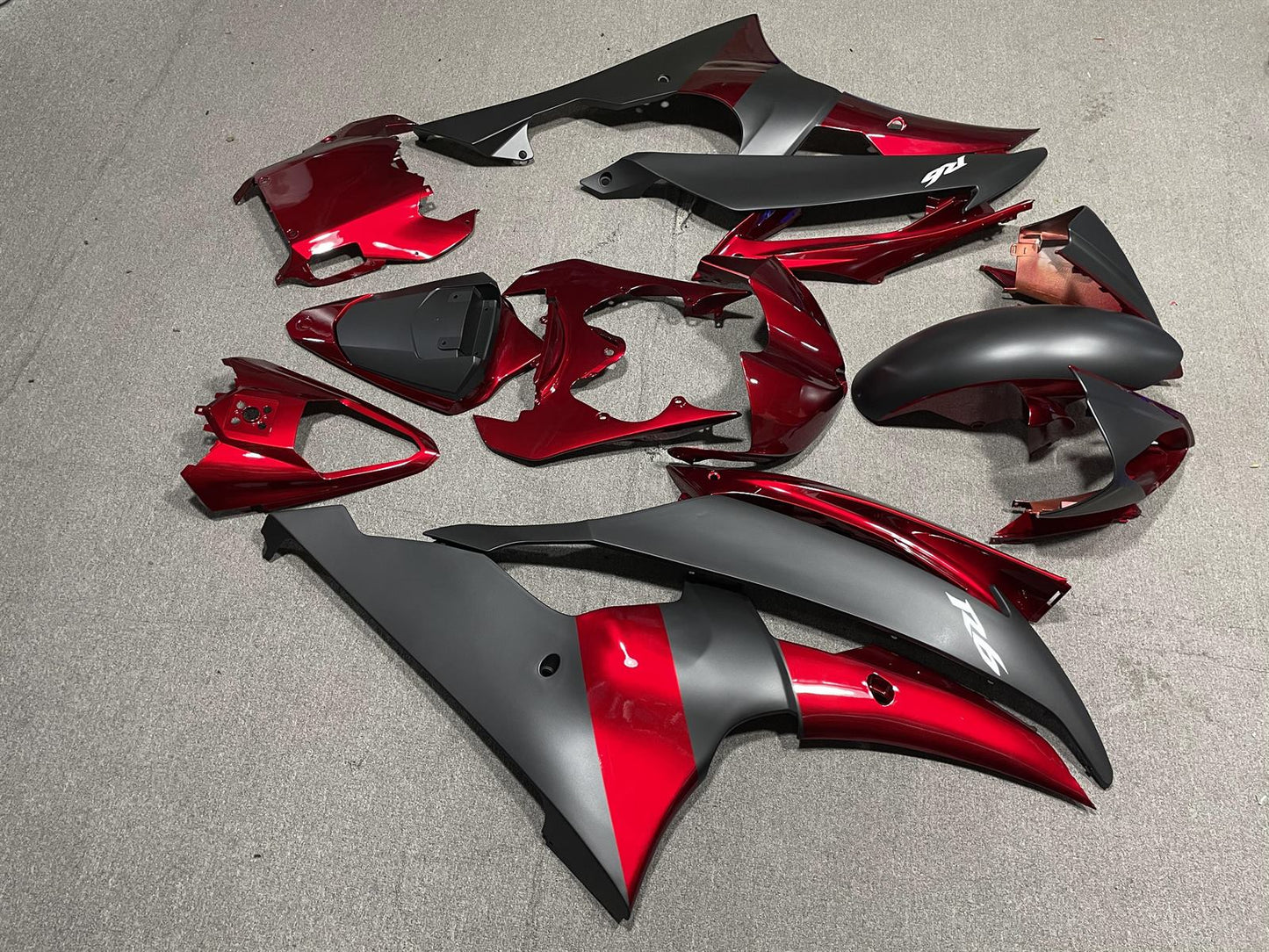 YAMAHA YZF R6 08-16 Fairing Kit - Candy Red & Matte Grey Two-Tone
