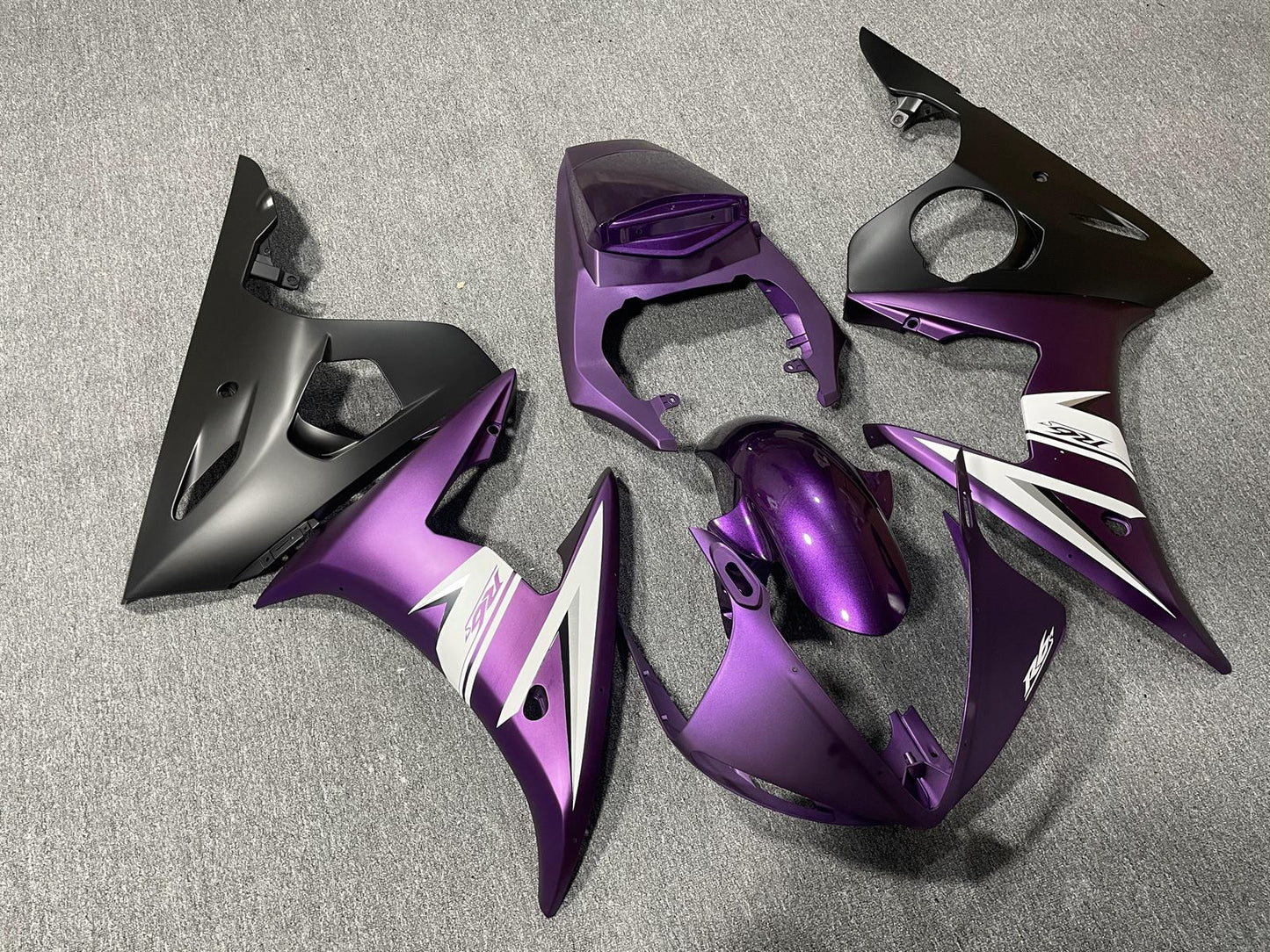 YAMAHA YZF R6 2005 Fairing Kit - Purple & Black