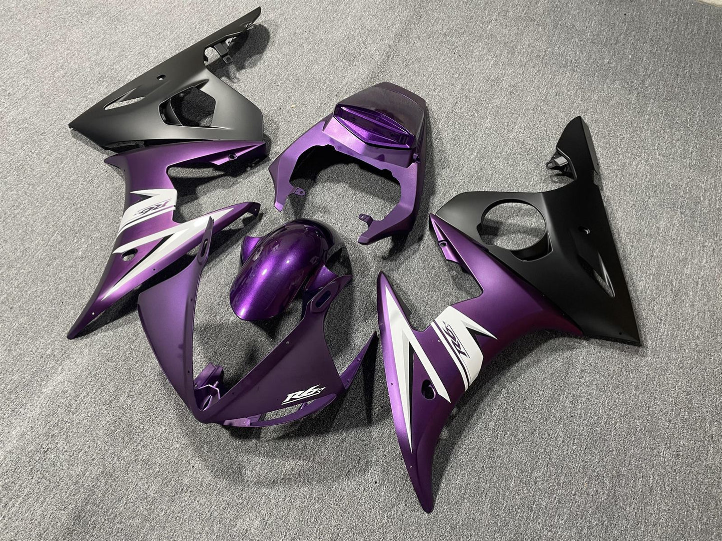 YAMAHA YZF R6 2005 Fairing Kit - Purple & Black