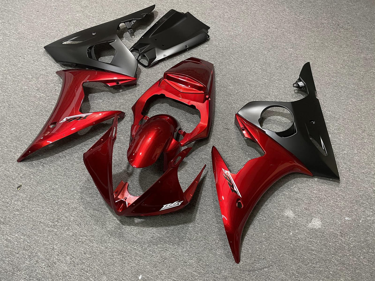 YAMAHA YZF R6 2005 Fairing Kit - Candy Red & Black