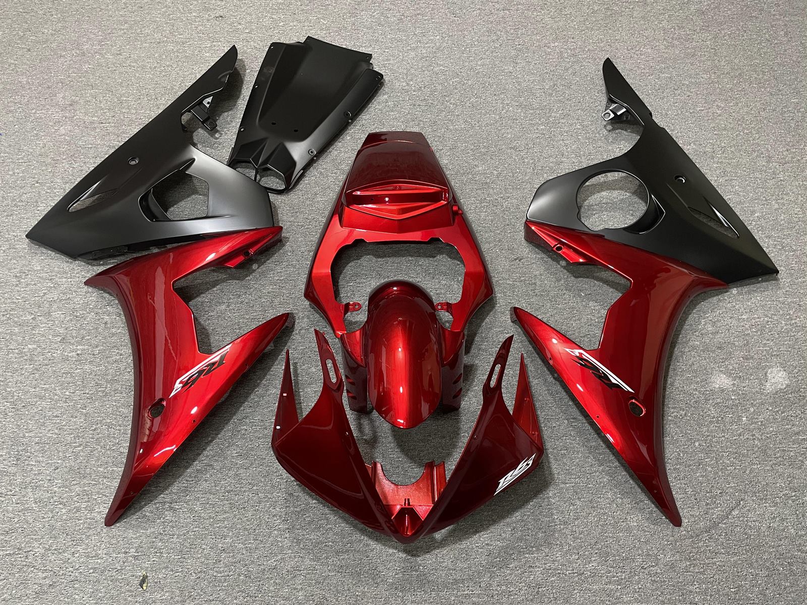 YAMAHA YZF R6 2005 Fairing Kit - Candy Red & Black