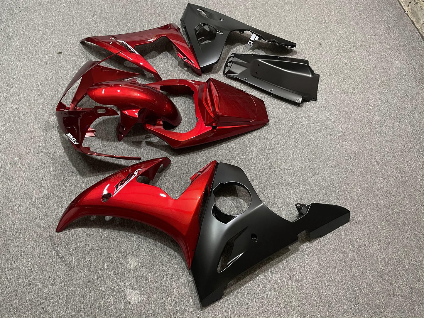 YAMAHA YZF R6 2005 Fairing Kit - Candy Red & Black