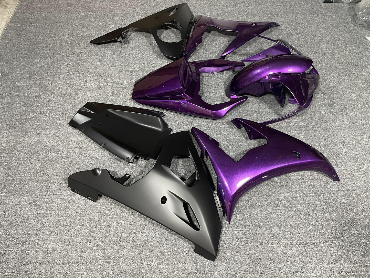 YAMAHA YZF R6 2005 Fairing Kit - Deep Purple & Matte Black