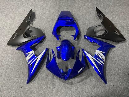 YAMAHA YZF R6 2005 Fairing Kit - Blue & Black with White Flash