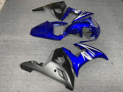 YAMAHA YZF R6 2005 Fairing Kit - Blue & Black with White Flash