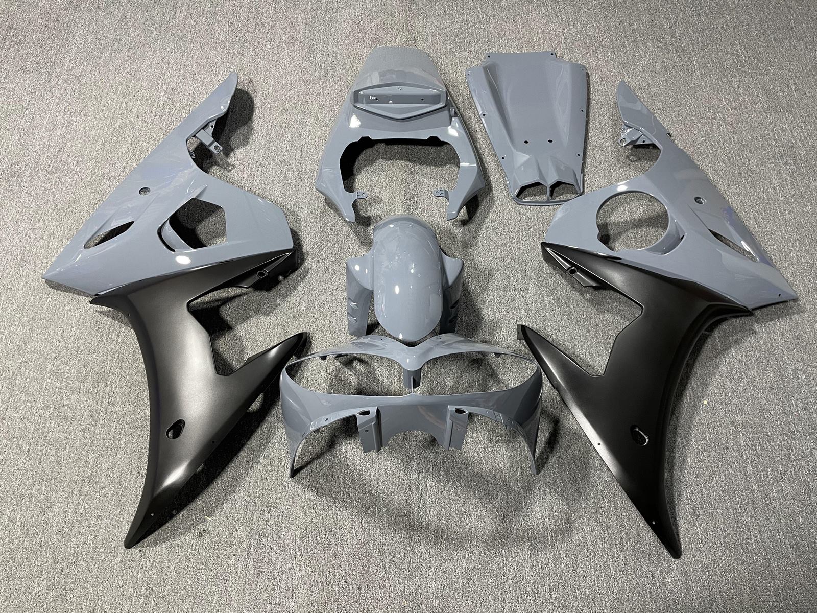 YAMAHA YZF R6 2005 Fairing Kit - Matte Grey & Black