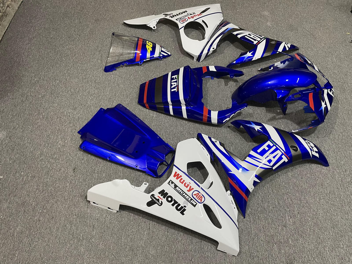 YAMAHA YZF R6 2005 Fairing Kit - Blue & White Race