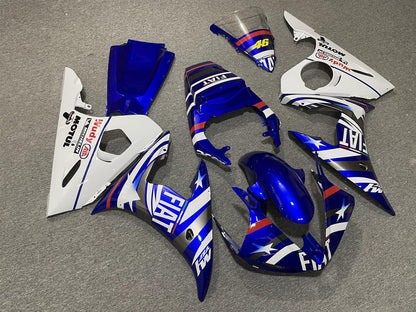 YAMAHA YZF R6 2005 Fairing Kit - Blue & White Race