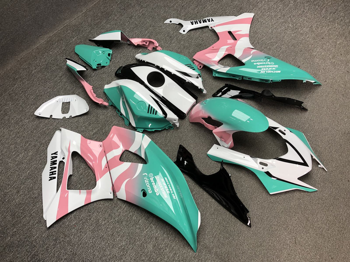 YAMAHA YZF R7 2021-2024 Fairing Kit - Mint & Pink