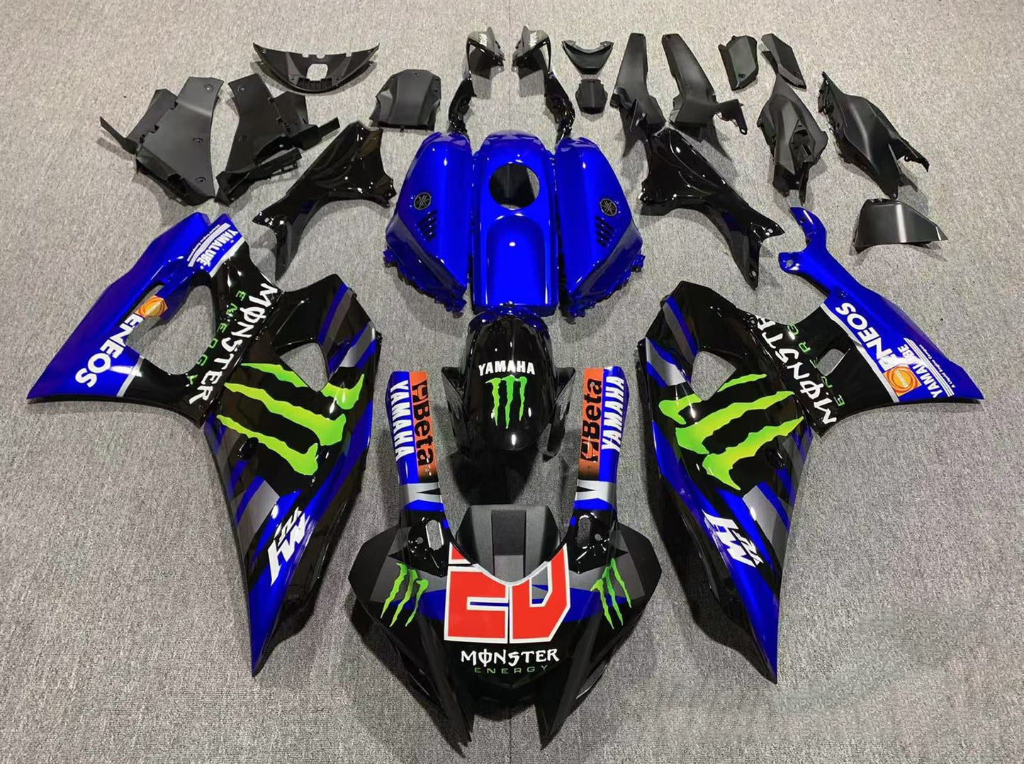 YAMAHA YZF R7 2021-2024 Fairing Kit - Blue & Black Sponsor Livery