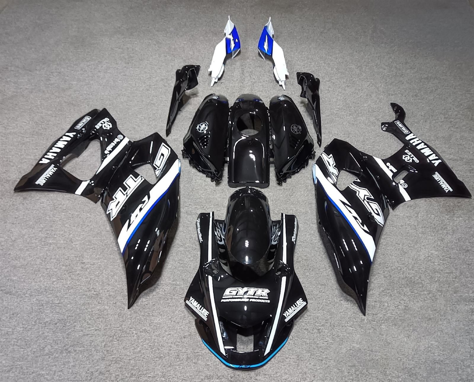 YAMAHA YZF R7 2021-2024 Fairing Kit - Black White & Blue Race